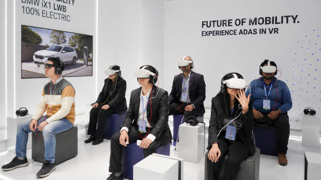 Automotive VR experience demonstrating future mobility and ADAS technology
